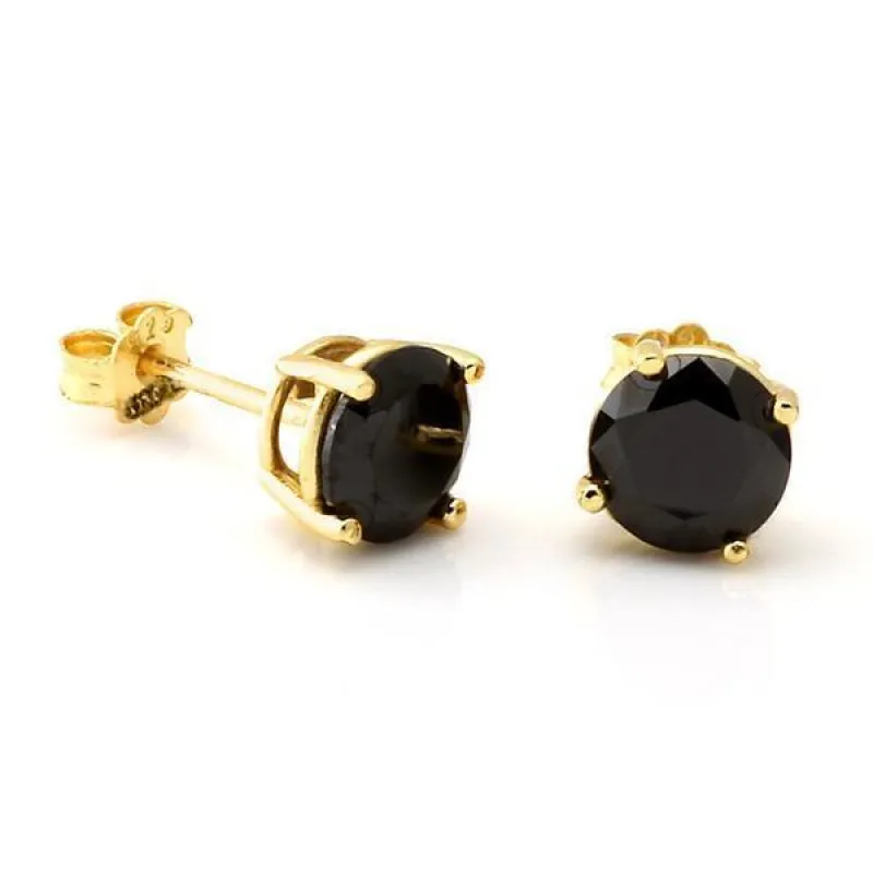 Onyx Brilliant-Cut Stud Earrings sold by King Ice