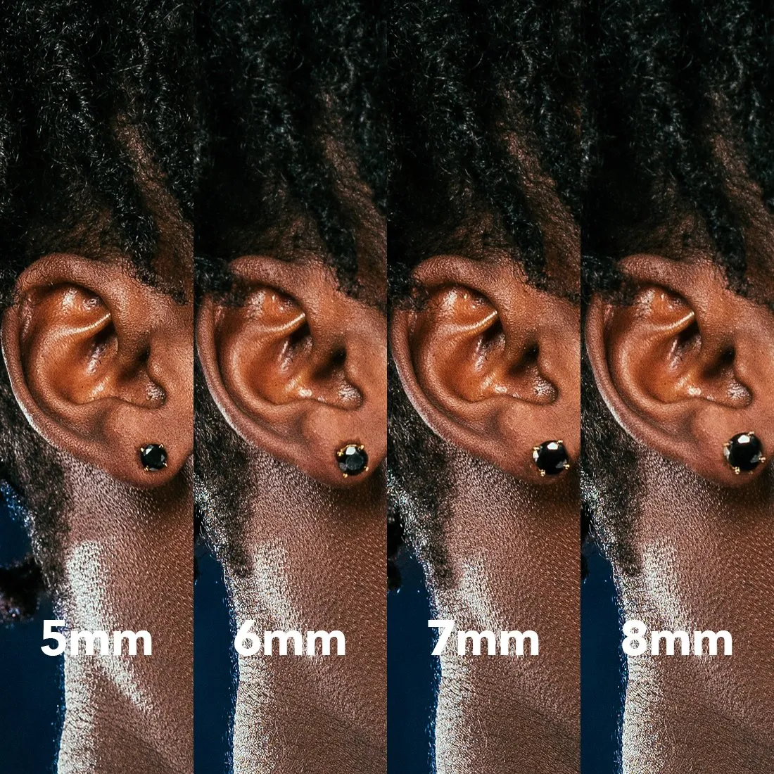 Onyx Brilliant-Cut Stud Earrings sold by King Ice product image thumbnail 4