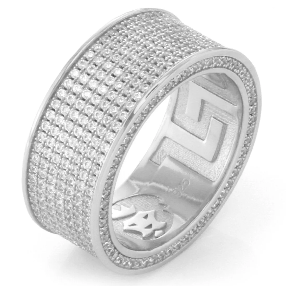 7-Row Iced Infinity Band Ring sold by King Ice product image thumbnail 2
