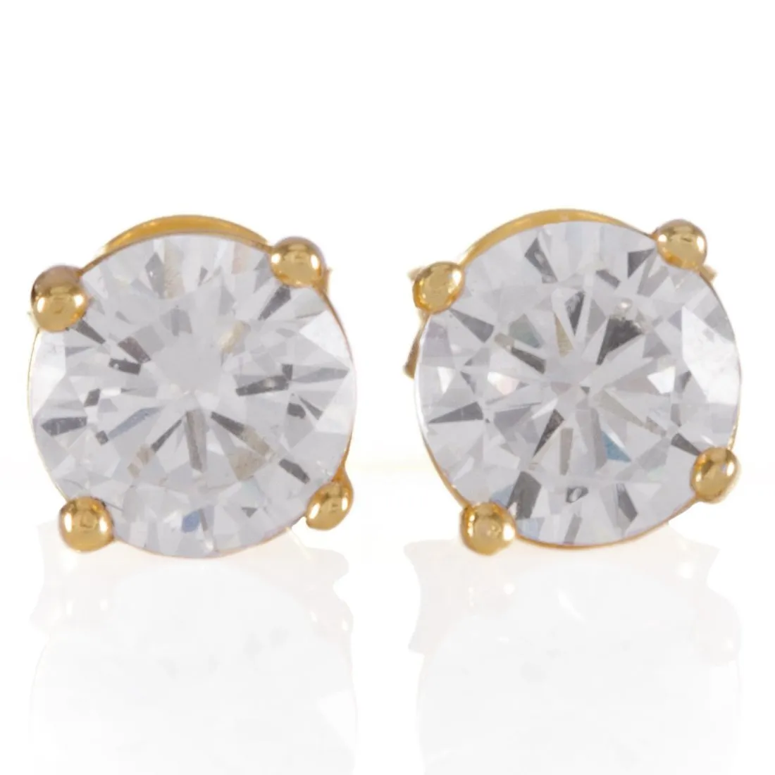 Brilliant-Cut Stud Earrings sold by King Ice product image thumbnail 2