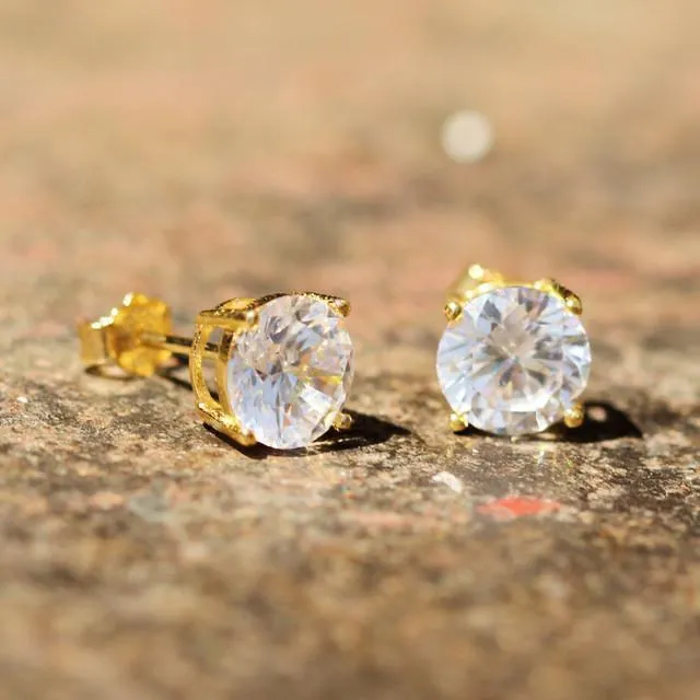 Brilliant-Cut Stud Earrings sold by King Ice product image thumbnail 4