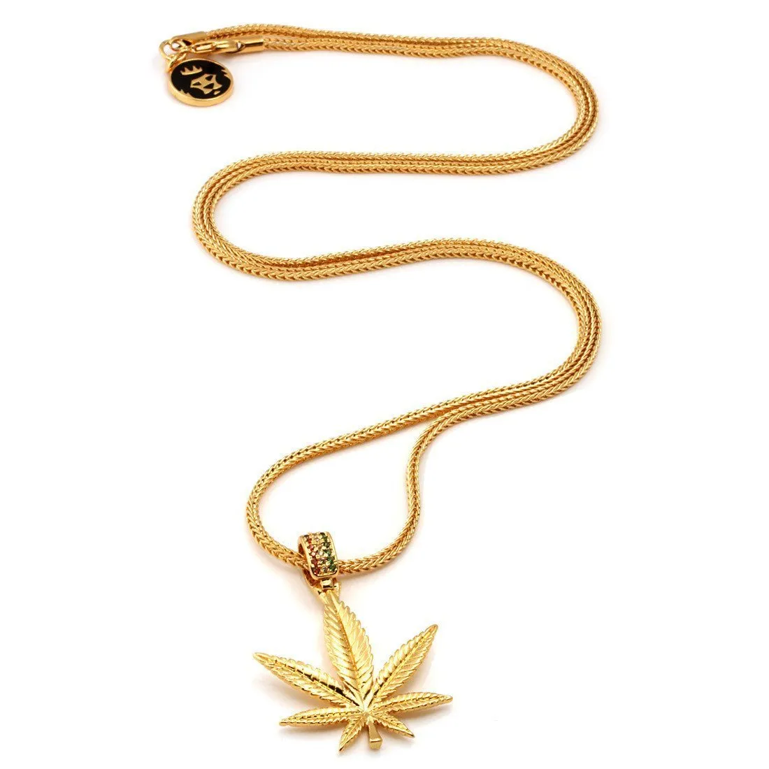 Rasta Weed Leaf Necklace sold by King Ice product image thumbnail 2
