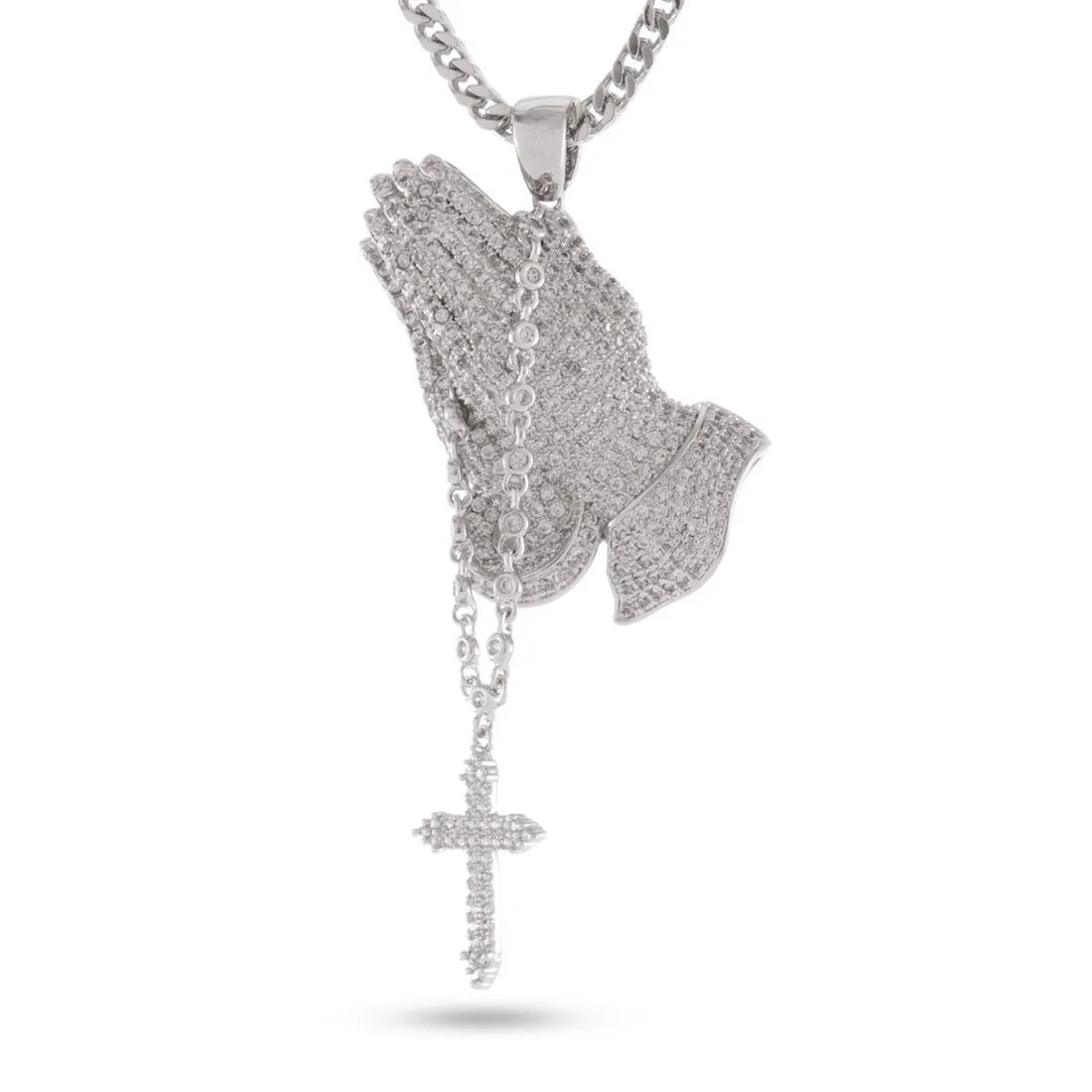 Rosary Praying Hands Necklace sold by King Ice product image thumbnail 4