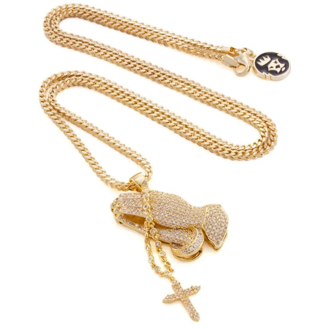 Rosary Praying Hands Necklace sold by King Ice product image thumbnail 2