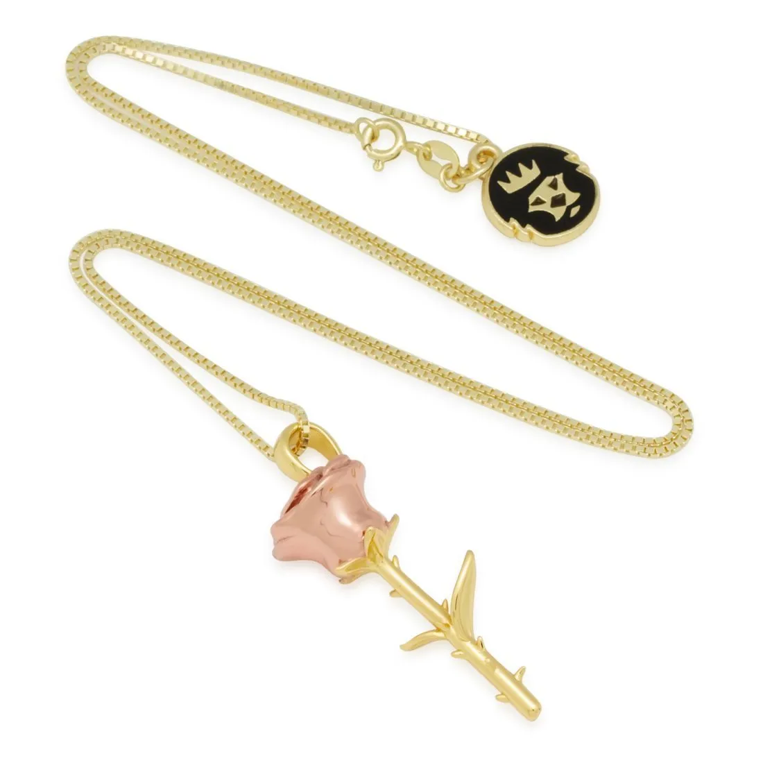 Sterling Silver Roses are Red Necklace sold by King Ice product image thumbnail 3