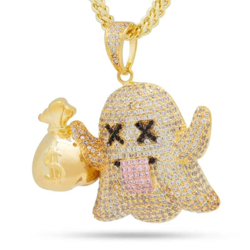 Money Ghost Emoji Necklace sold by King Ice