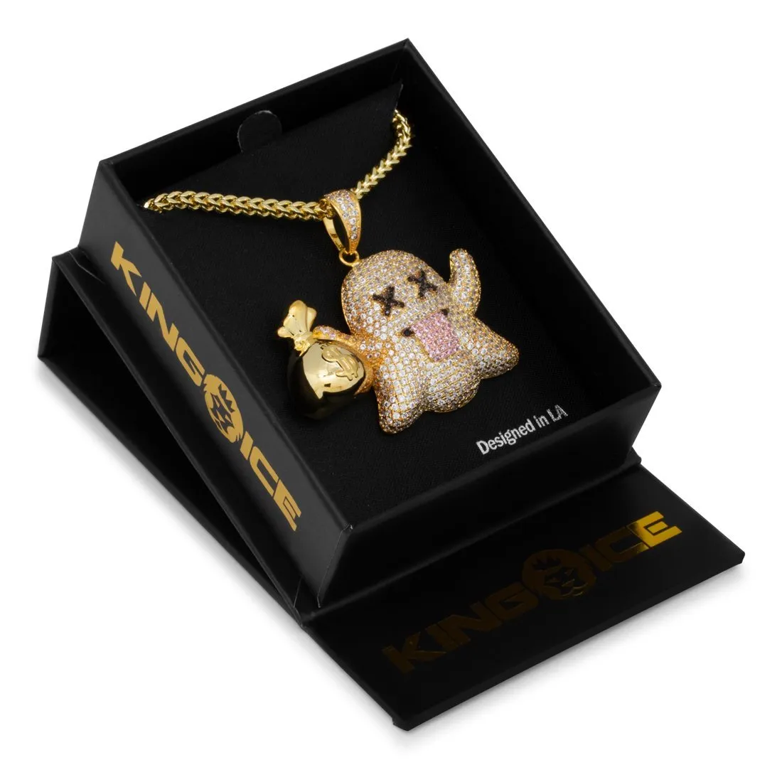 Money Ghost Emoji Necklace sold by King Ice product image thumbnail 5