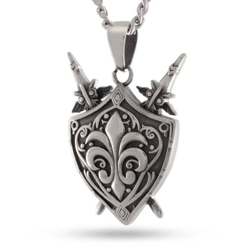 Rebel Arms Shield Necklace sold by King Ice