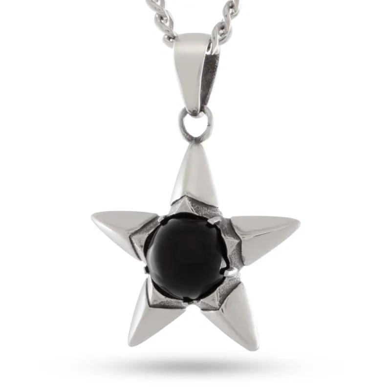 Obsidian Crest Star Necklace sold by King Ice