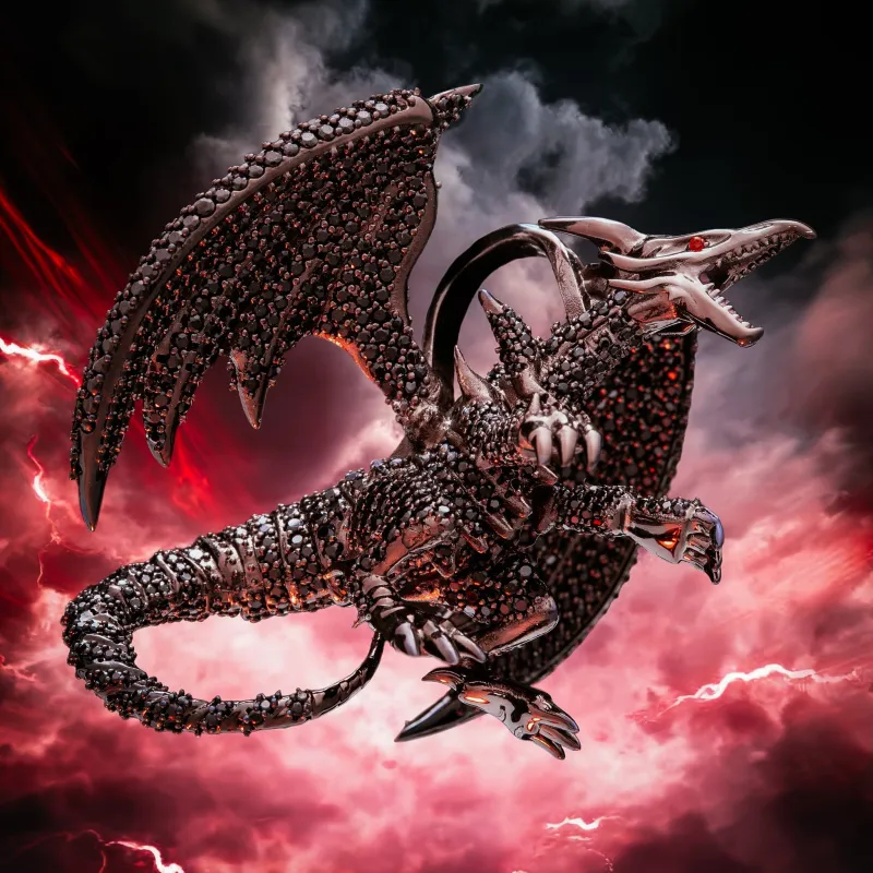 Yu-Gi-Oh! x King Ice - Red-Eyes Black Dragon Necklace sold by King Ice