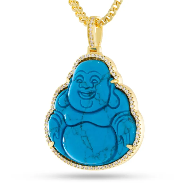 Turquoise Buddha Necklace made by King Ice
