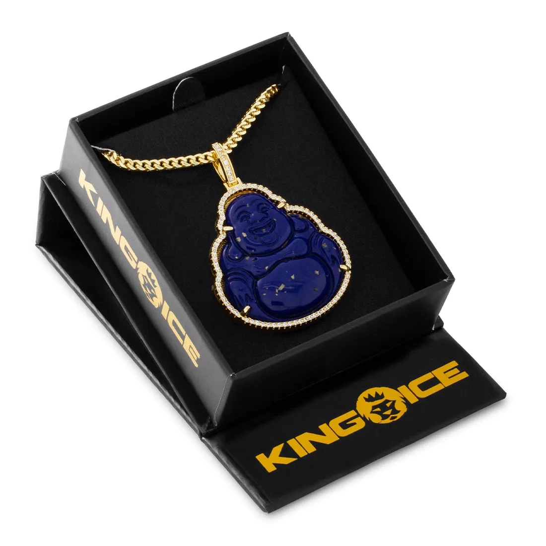 Blue Lapis Buddha Necklace sold by King Ice product image thumbnail 3