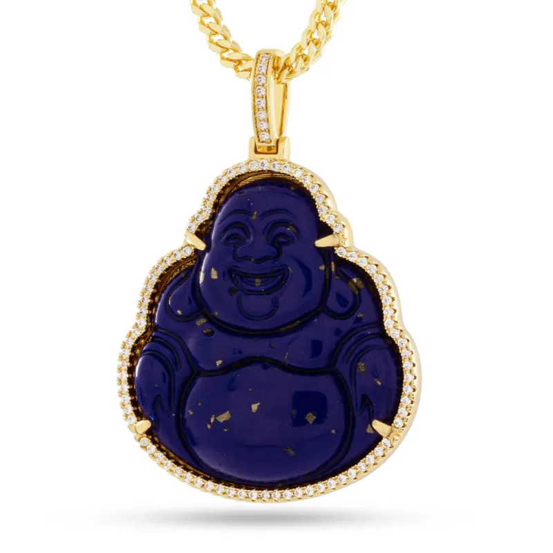 Blue Lapis Buddha Necklace made by King Ice