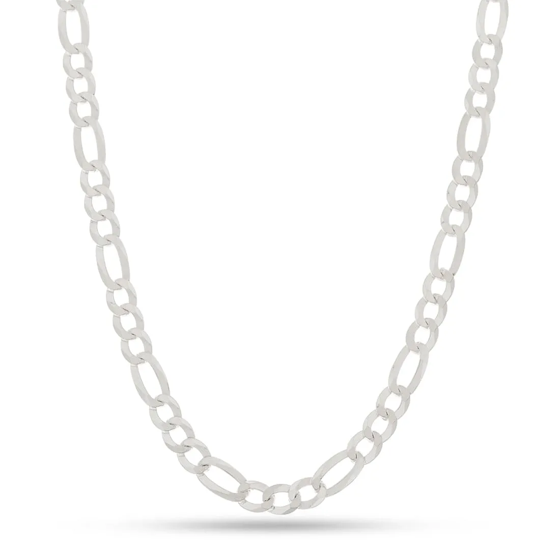 5mm Italian Sterling Silver Figaro Chain sold by King Ice