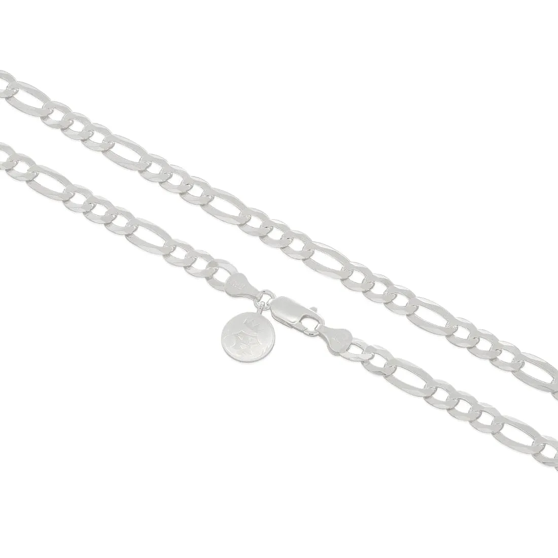 5mm Italian Sterling Silver Figaro Chain sold by King Ice product image thumbnail 2