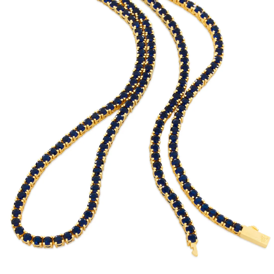 4mm Sapphire Tennis Chain sold by King Ice product image thumbnail 2
