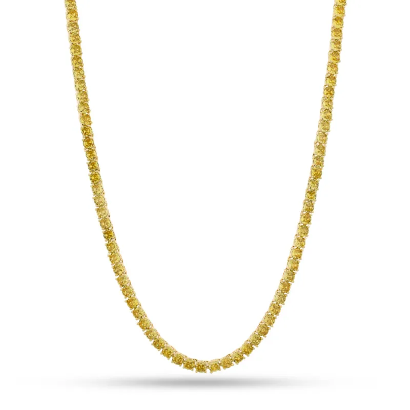 4mm Citrine Tennis Chain sold by King Ice