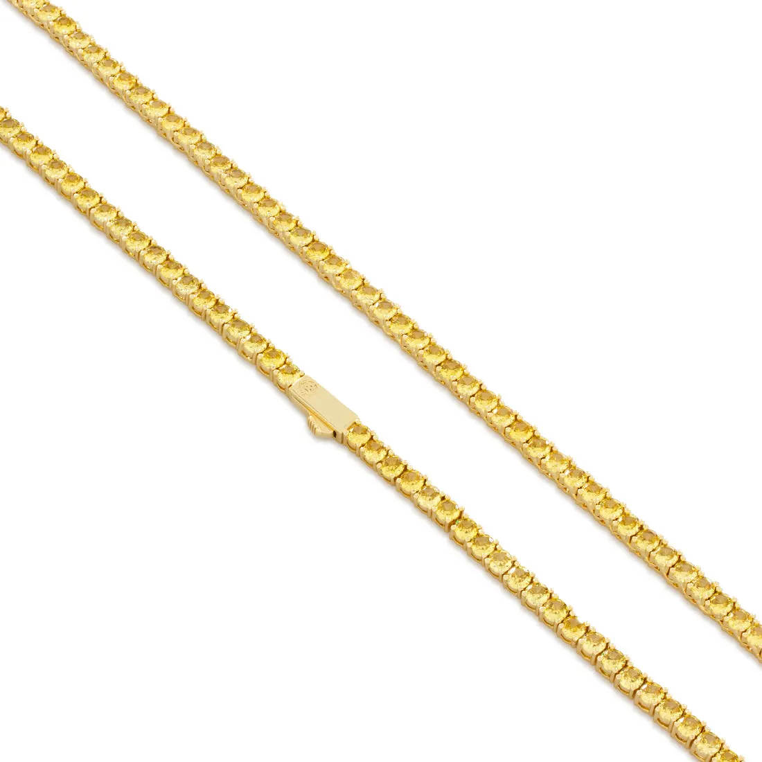 4mm Citrine Tennis Chain sold by King Ice product image thumbnail 3