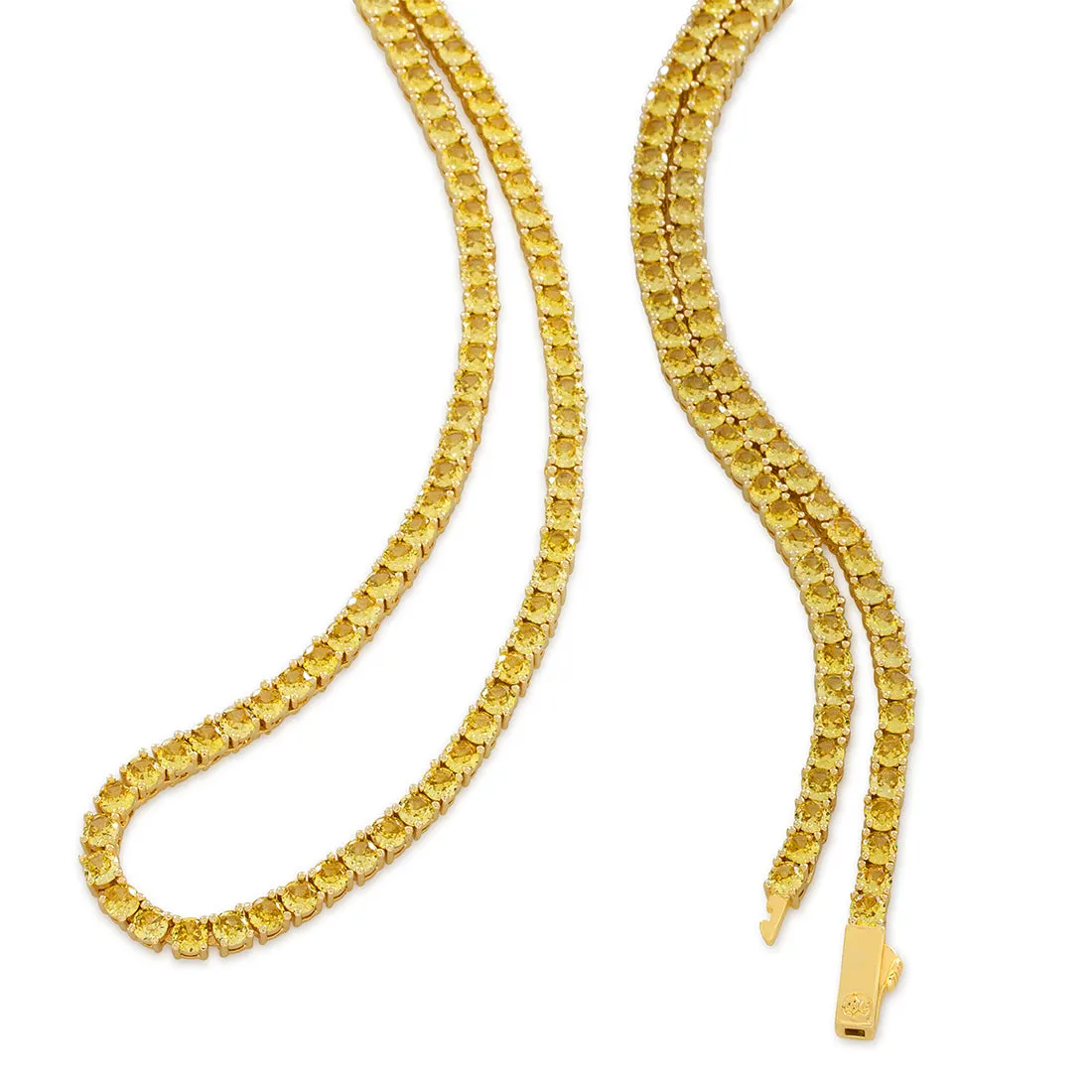 4mm Citrine Tennis Chain sold by King Ice product image thumbnail 2