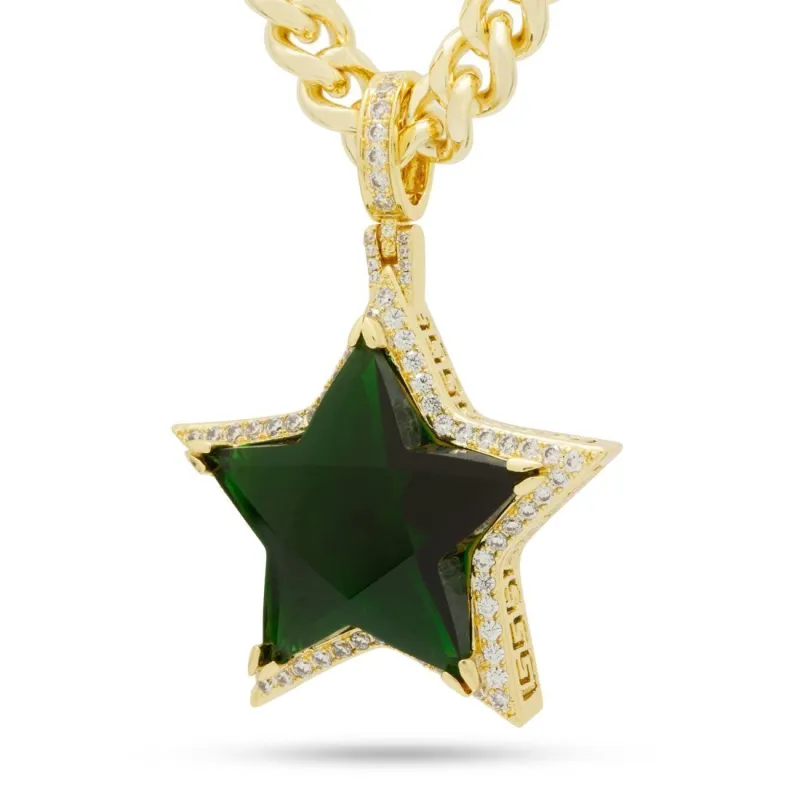 Emerald Star Necklace sold by King Ice