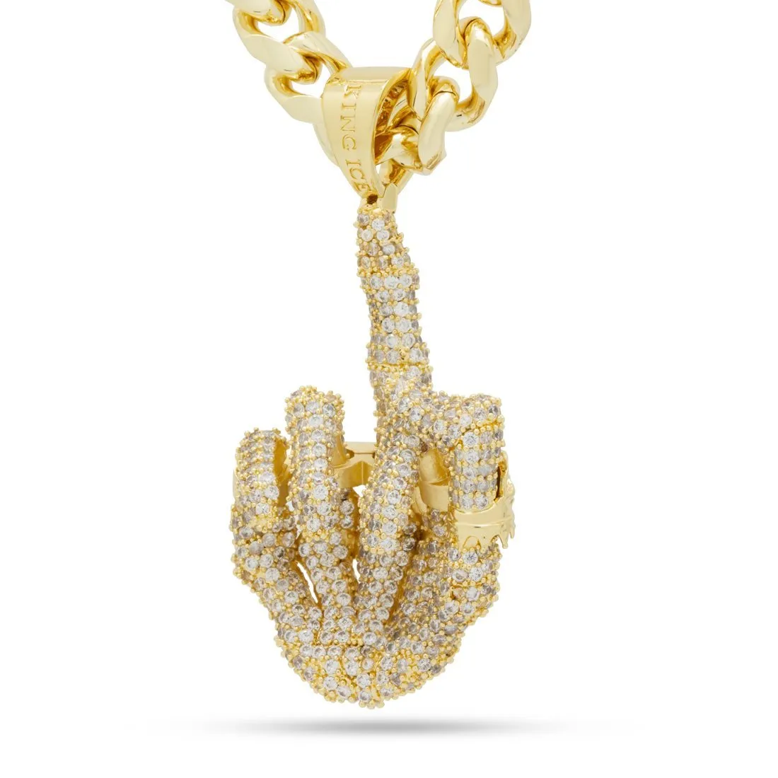 Iced Skeleton Flip Necklace sold by King Ice product image thumbnail 2