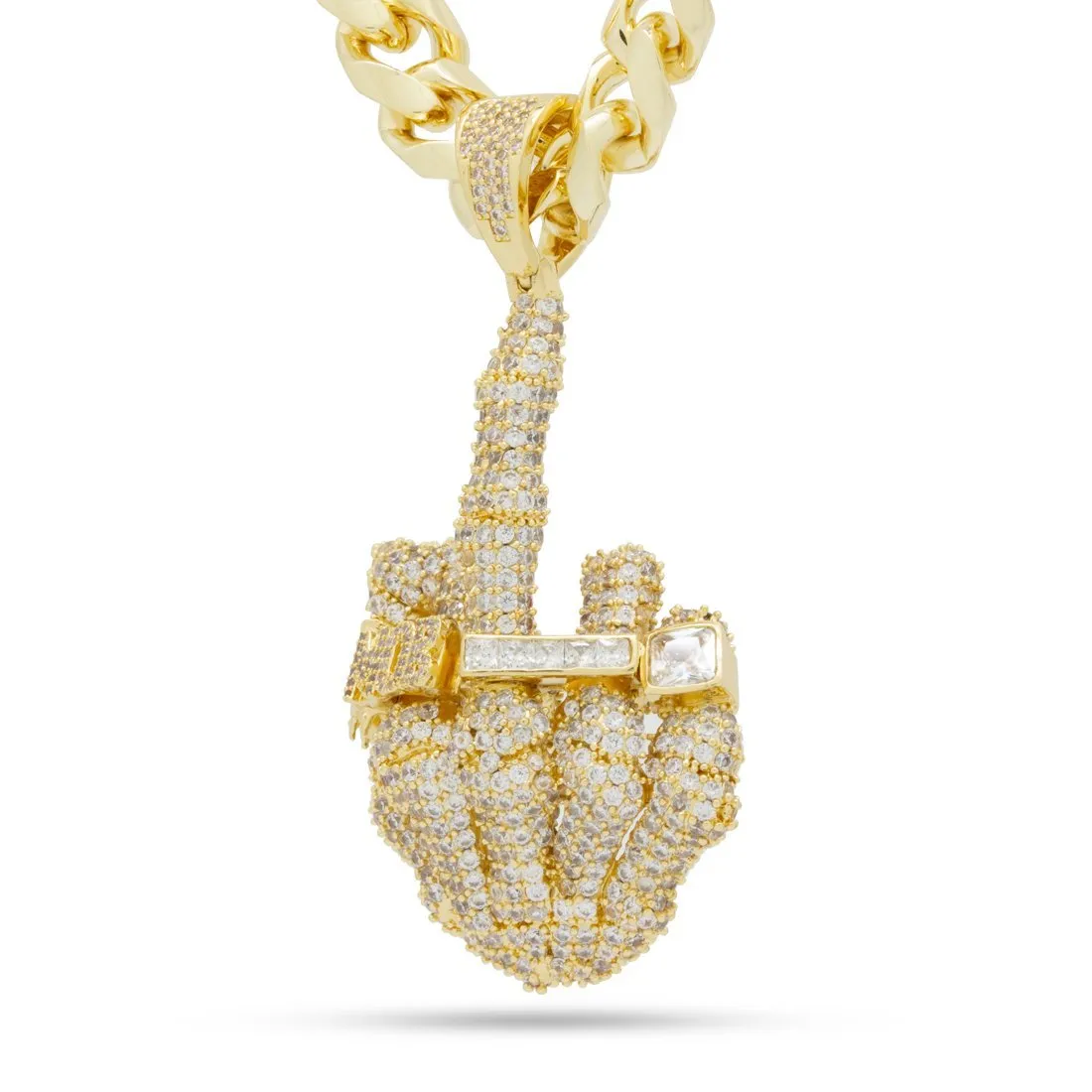 Iced Skeleton Flip Necklace sold by King Ice