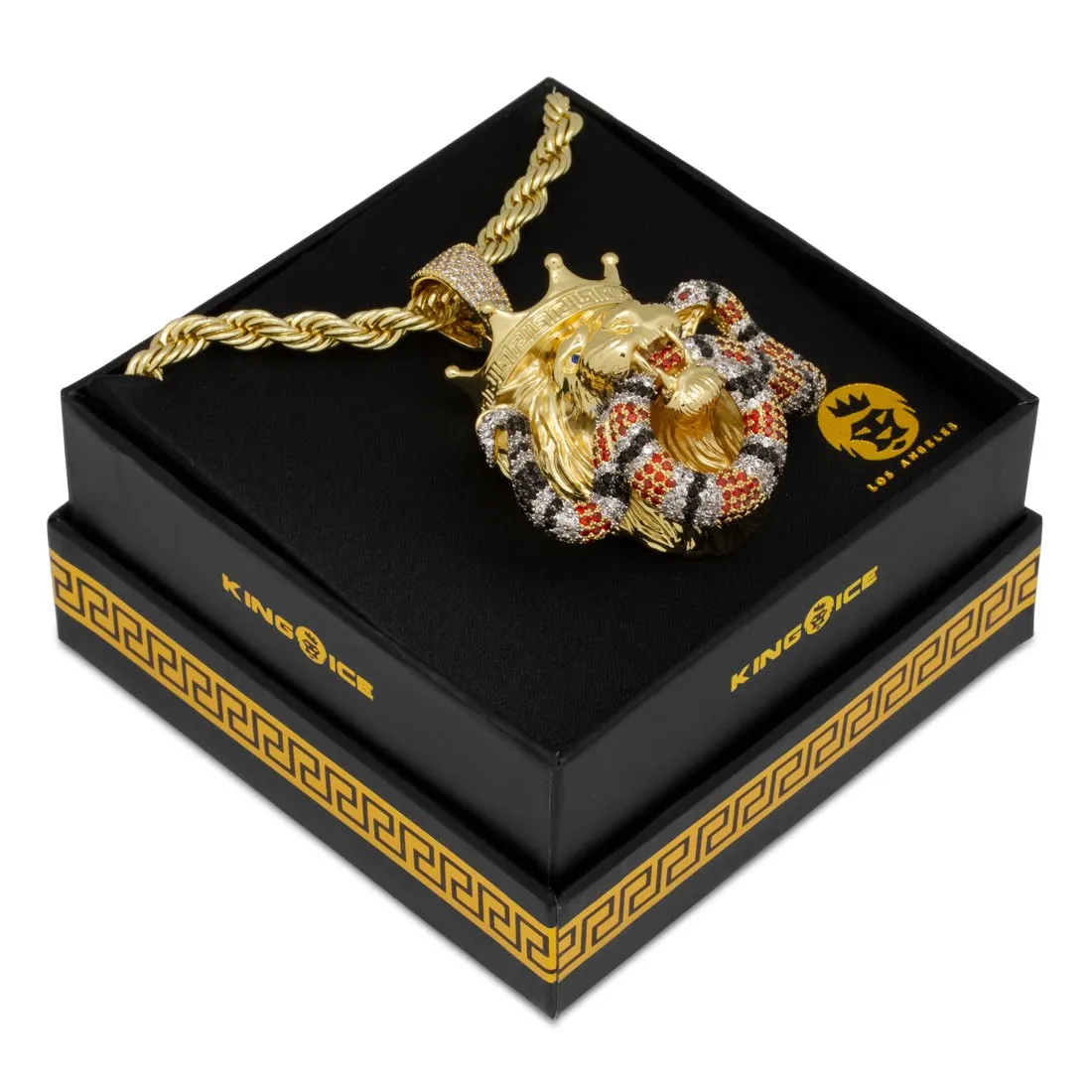 Royal Lion and King Snake Necklace sold by King Ice product image thumbnail 4