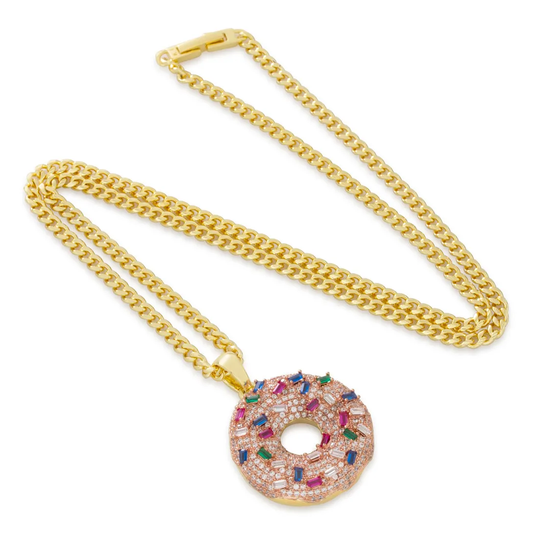 Pink Donut Necklace sold by King Ice product image thumbnail 3
