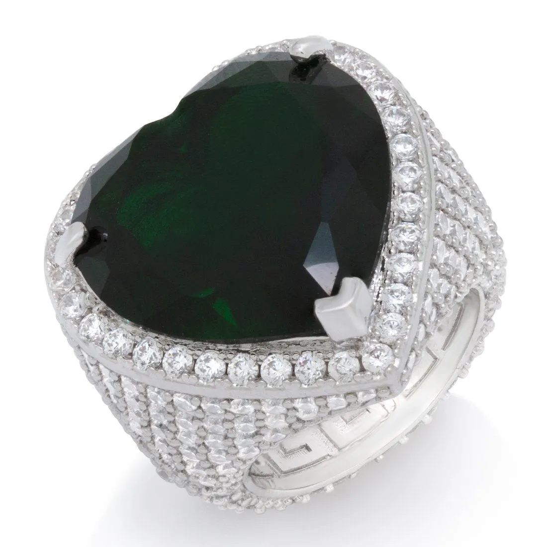 Emerald Heart Ring sold by King Ice product image thumbnail 4