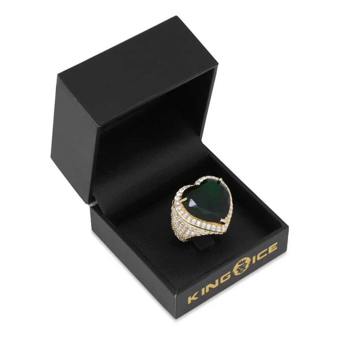 Emerald Heart Ring sold by King Ice product image thumbnail 3