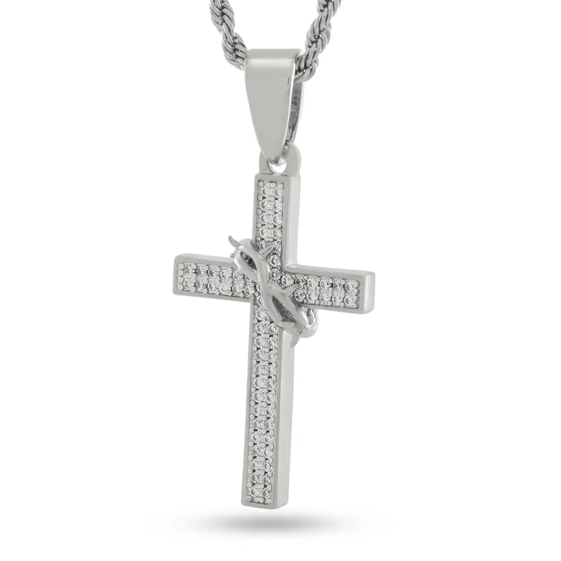 Crown of Thorns Wrapped Cross Necklace sold by King Ice product image thumbnail 5