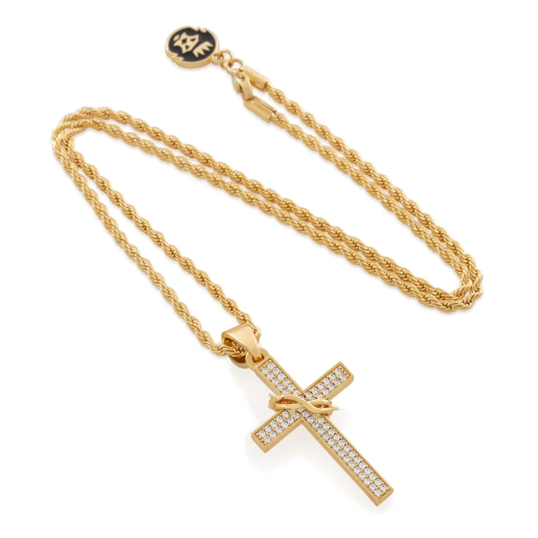 Crown of Thorns Wrapped Cross Necklace sold by King Ice product image thumbnail 3