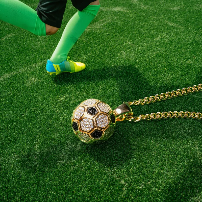 Iced World Match Ball Necklace made by King Ice