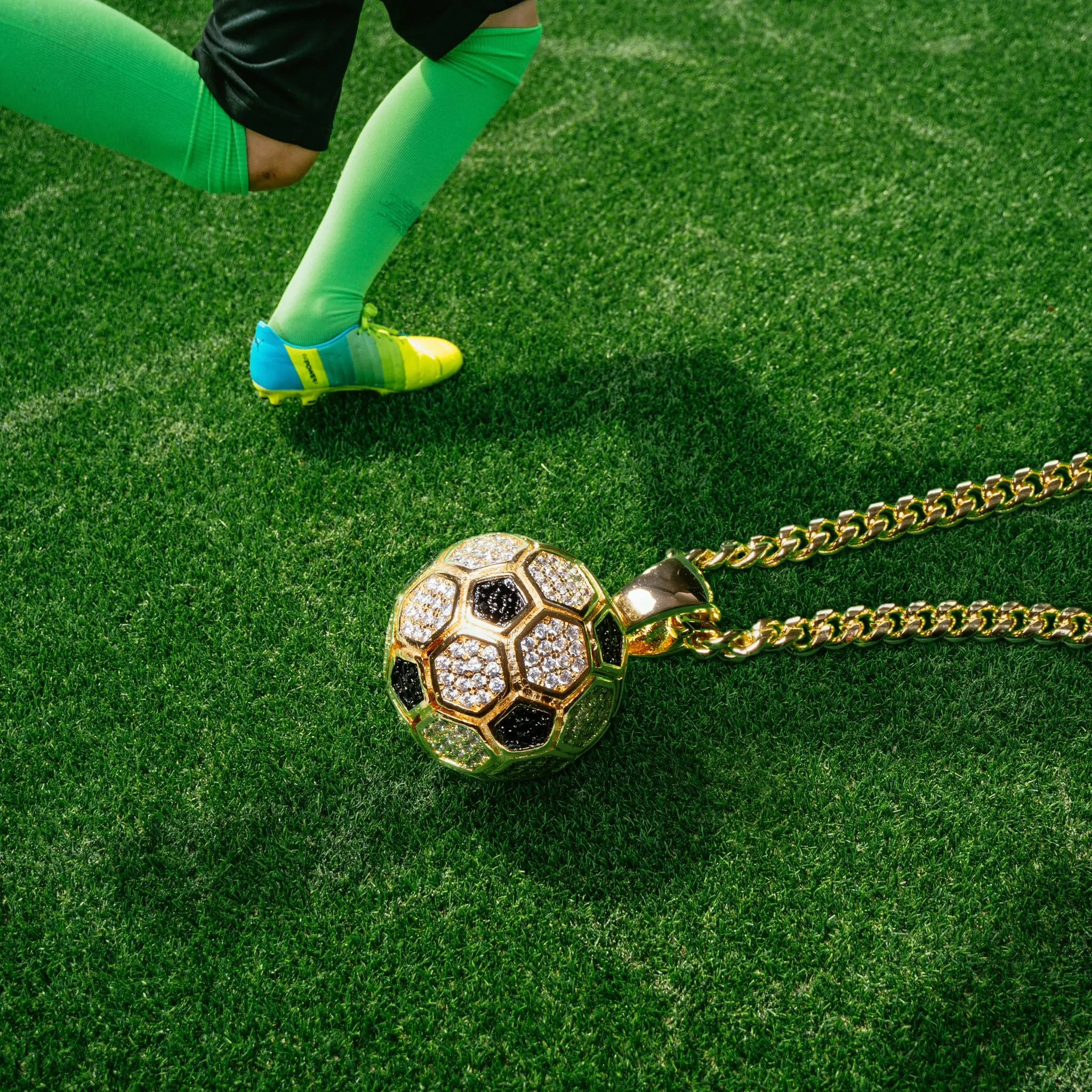 Iced World Match Ball Necklace sold by King Ice