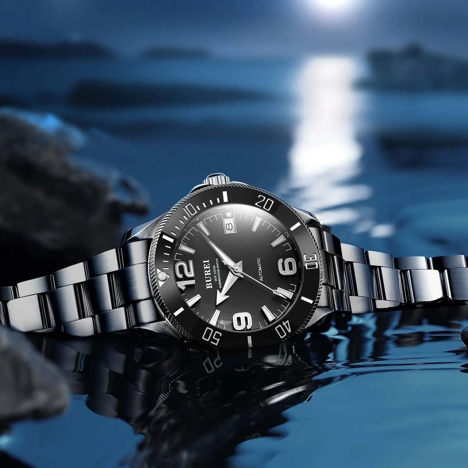 BUREI Diving Automatic Watch for Men,500M Waterproof Luxury Watches for Men,Gift for Men. sold by Burei product image thumbnail 5