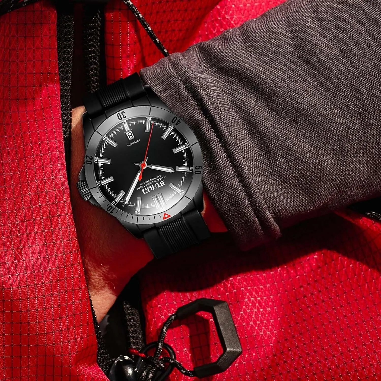 BUREI Diving Automatic Watch for Men,500M Waterproof Luxury Watches for Men,Gift for Men. sold by Burei product image thumbnail 5