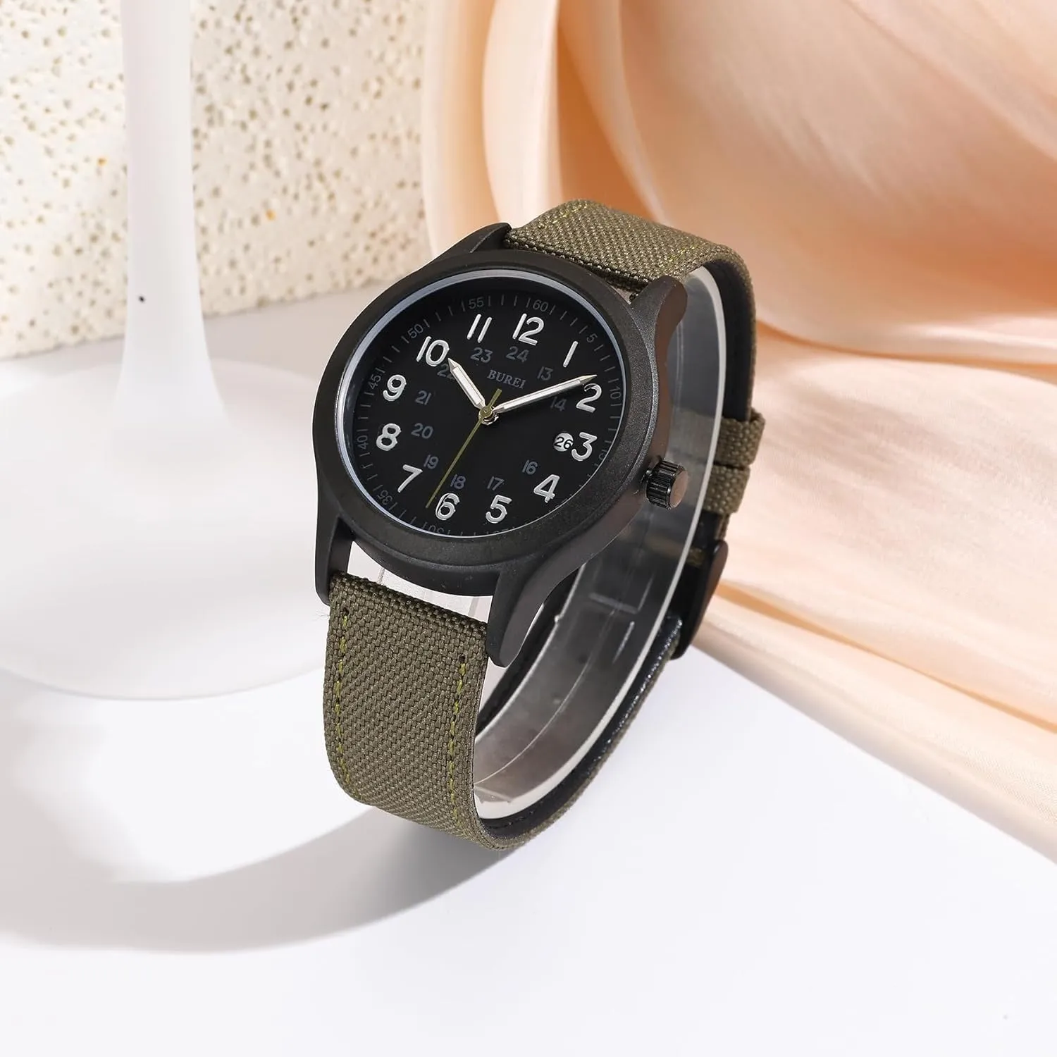 BUREI Men's Watch, Military Watch, Analog Luminous Pointer Quartz Waterproof Men Watch sold by Burei product image thumbnail 4