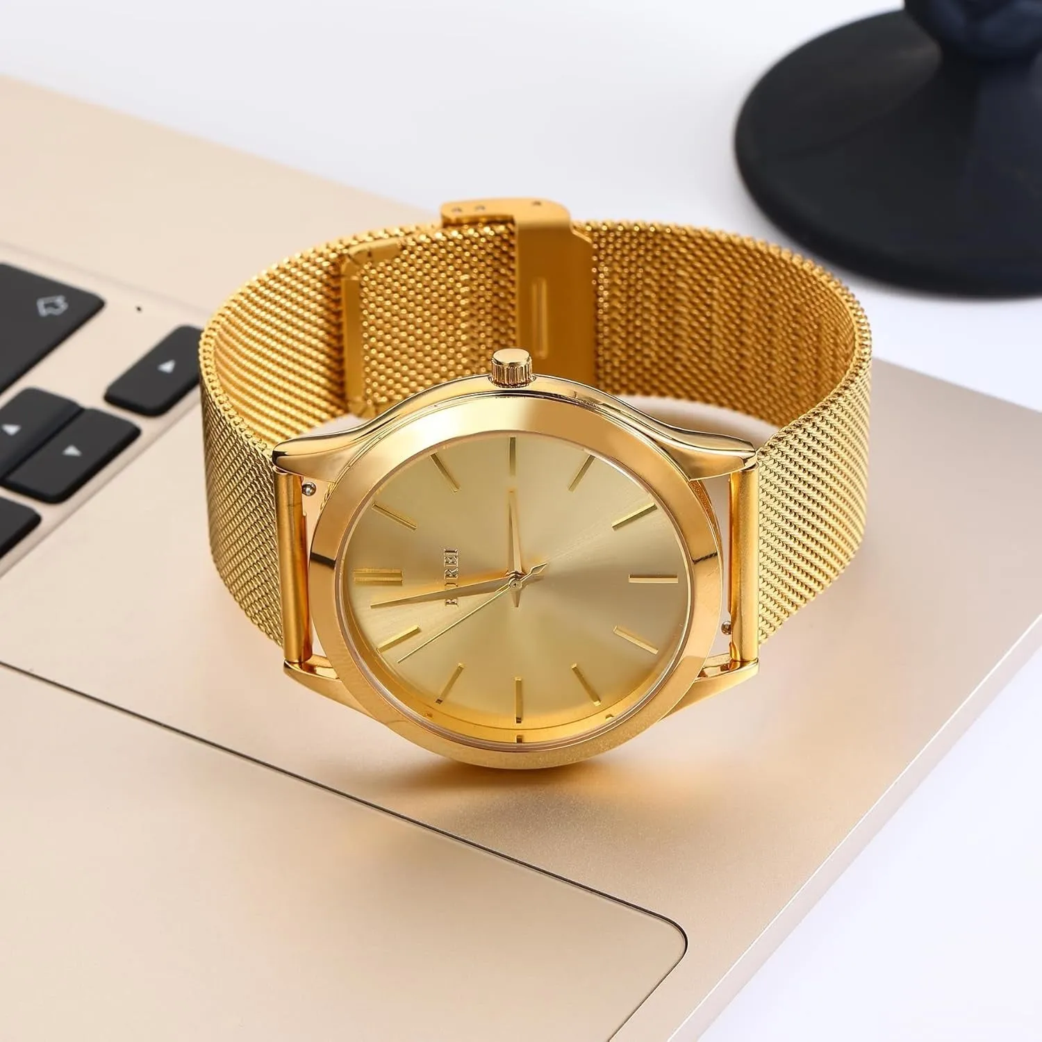 BUREI Men Watches Fashion Business Analog Stainless Steel Quartz Waterproof Watches for Men,Gifts for Men sold by Burei product image thumbnail 4