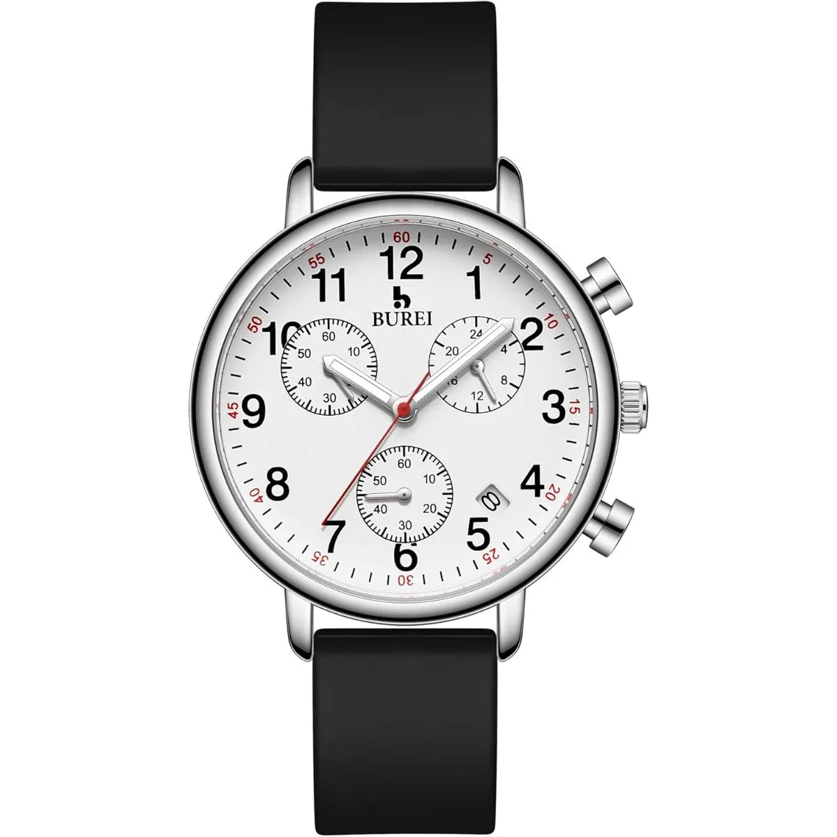 BUREI Womens Nurse Watches, Easy to Read Precision Watches for Medical Professionals, Silicone Comfort,Waterproof, Night Light, Stopwatch Multifunctional Time Clocks sold by Burei