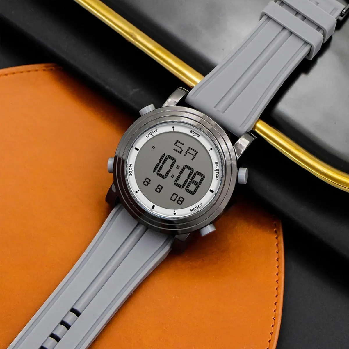 BUREI Digital Herren Uhren Sport Outdoor Armbanduhr Silikon Herren mit Wecker/Kalender/Stoppuhr/LED-Hintergrundbeleuchtung sold by Burei product image thumbnail 3