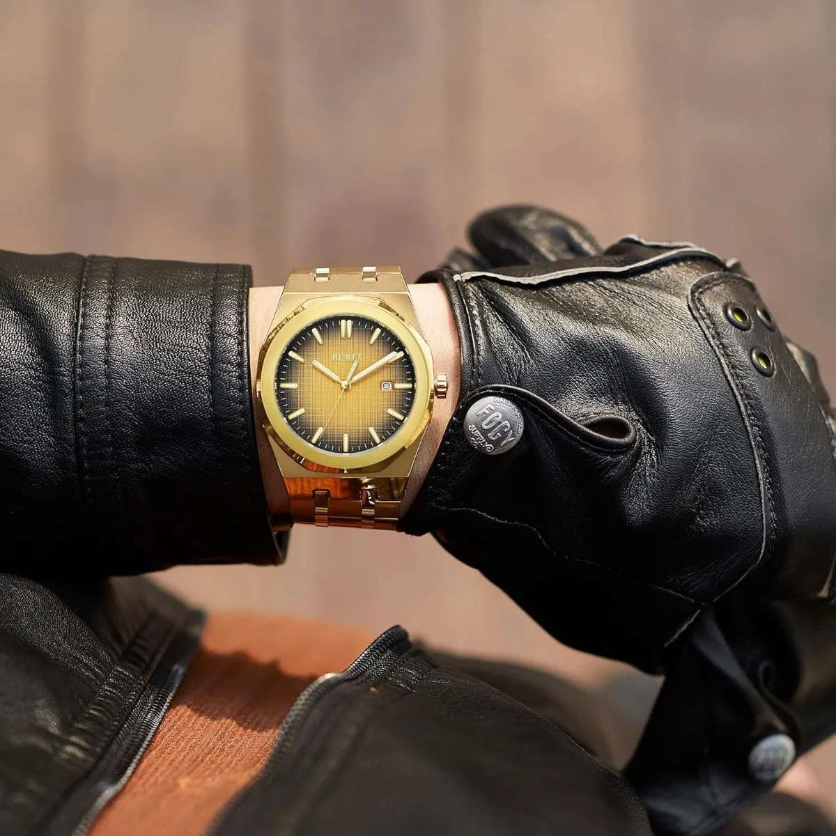 BUREI Fashion Minimalist Business Men's Wrist Watches Stainless Steel Waterproof Quartz Watch for Man sold by Burei product image thumbnail 5