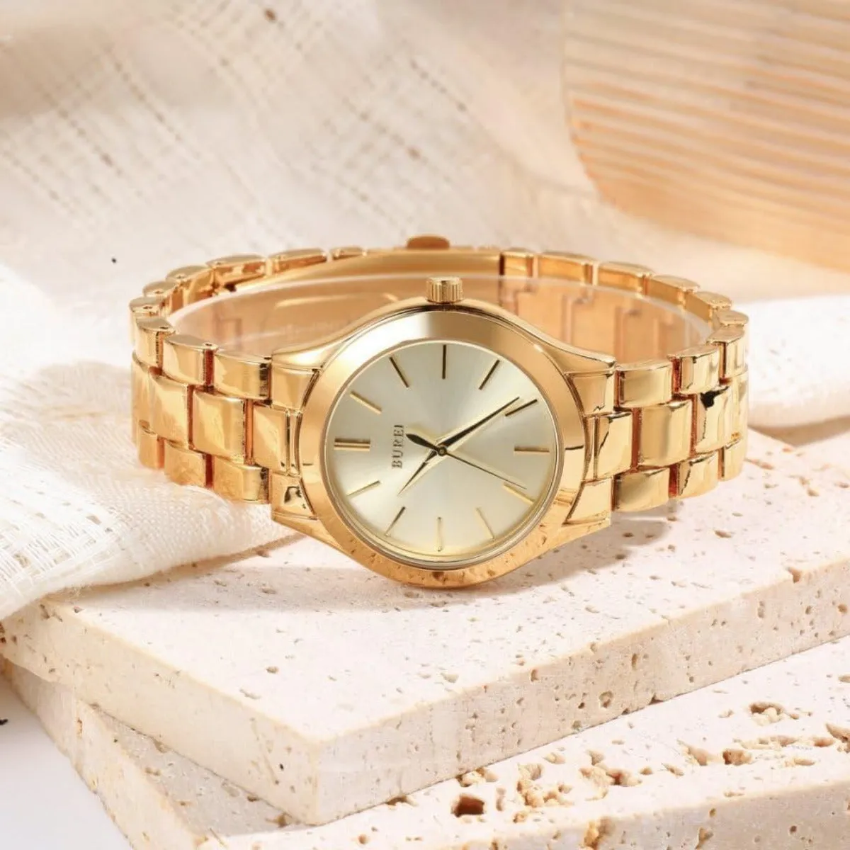 BUREI Ladies Fashion Watch Slim Minimalist Business Women's Watches Stainless Steel Bracelet Watch for Women Waterproof Quartz Women's Watch sold by Burei product image thumbnail 3