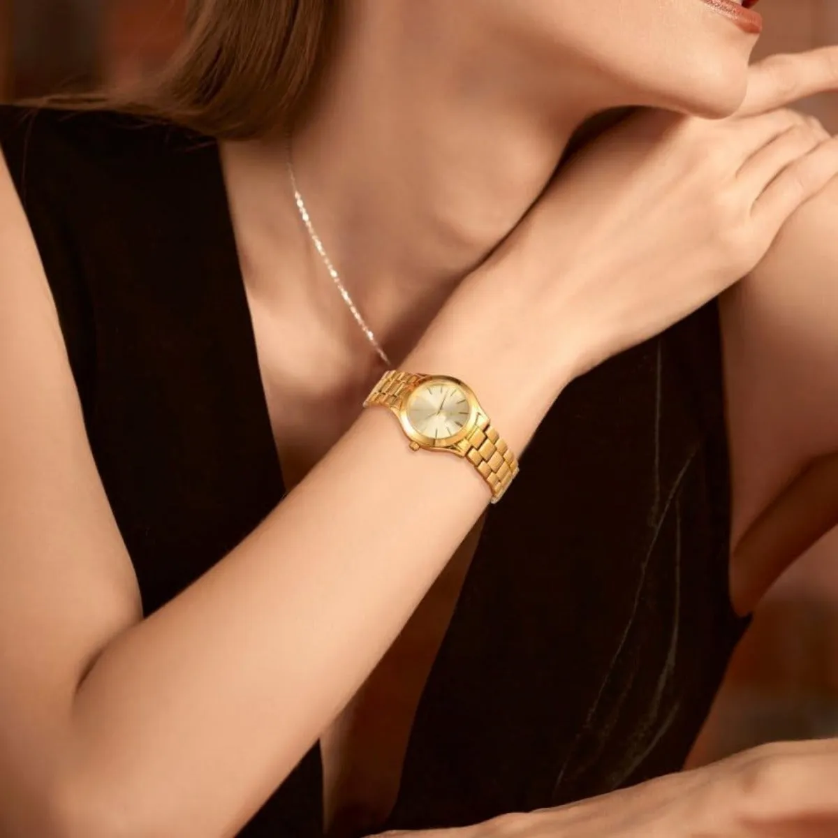 BUREI Ladies Fashion Watch Slim Minimalist Business Women's Watches Stainless Steel Bracelet Watch for Women Waterproof Quartz Women's Watch sold by Burei product image thumbnail 4