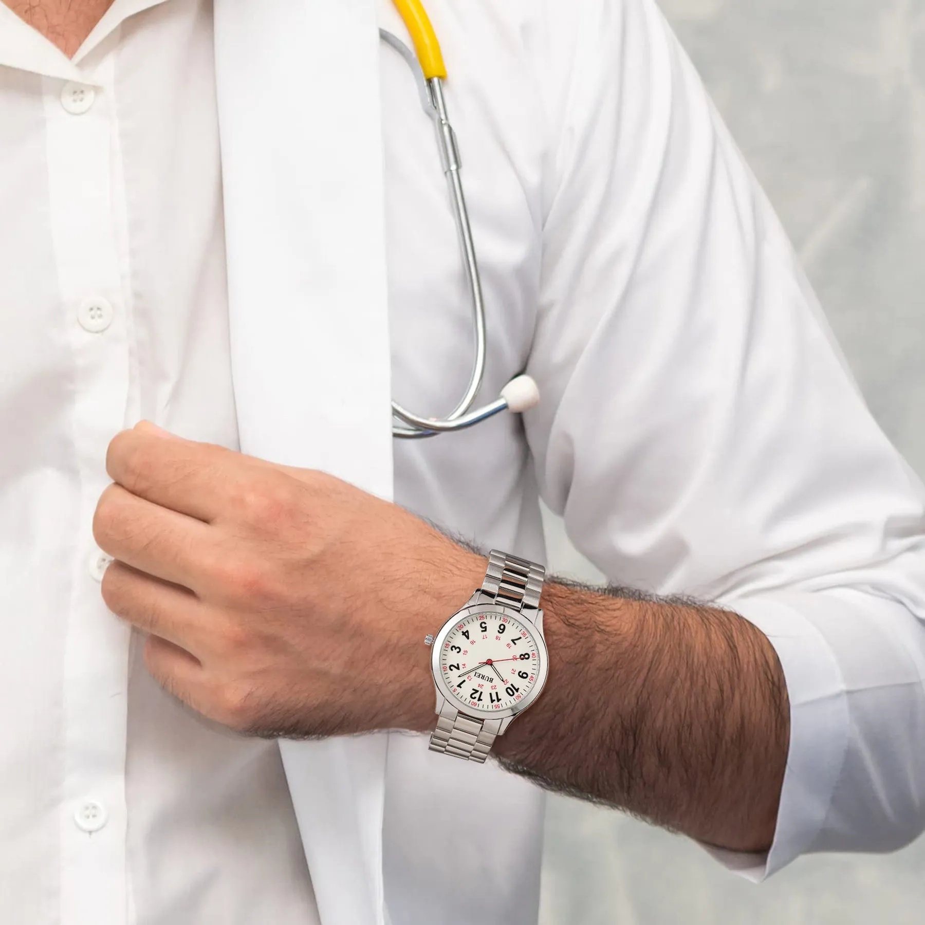 BUREI Men Watches Fashion Analog Stainless Steel Quartz Waterproof Watches for Men sold by Burei product image thumbnail 5