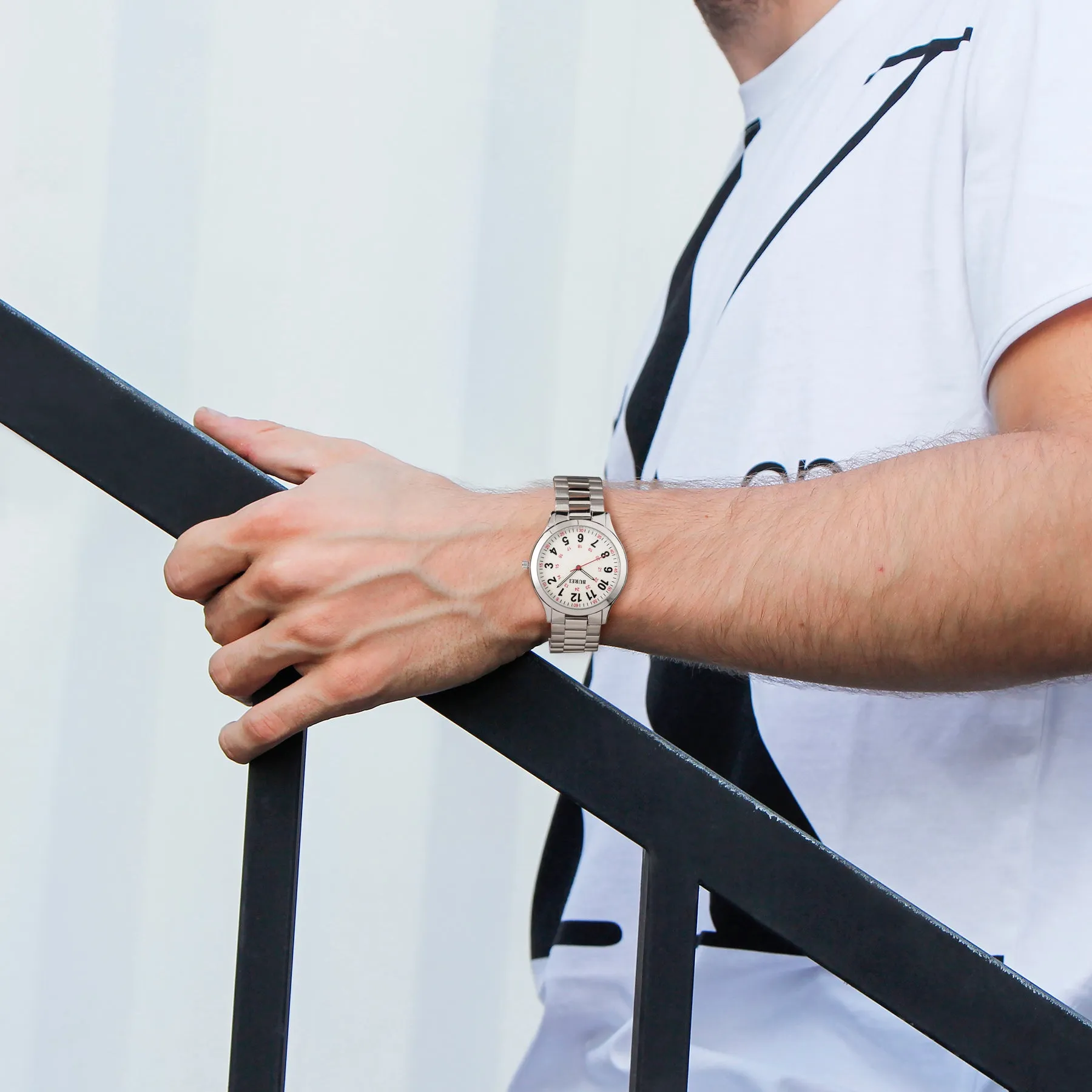 BUREI Men Watches Fashion Analog Stainless Steel Quartz Waterproof Watches for Men sold by Burei product image thumbnail 4