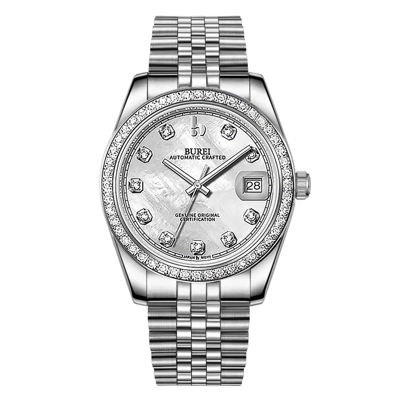 BUREI Luxury Automatic Watch 36mm, Fashion Waterproof Mechanical Watch, Adjustable Stainless Steel Two Tone Strap sold by Burei