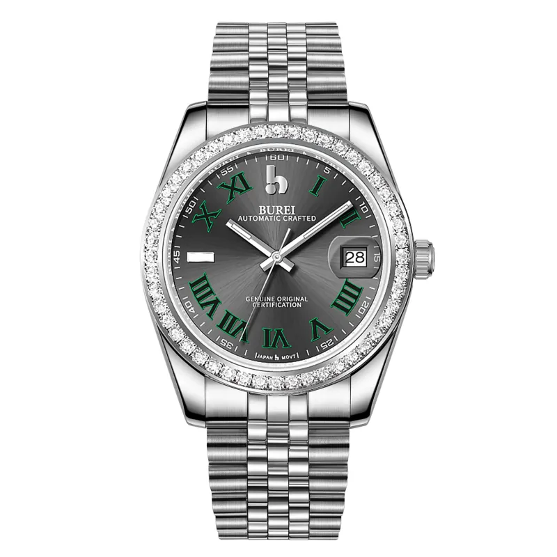 BUREI Luxury Automatic Watch 36mm, Fashion Waterproof Mechanical Watch, Adjustable Stainless Steel Two Tone Strap, Gift for Men sold by Burei