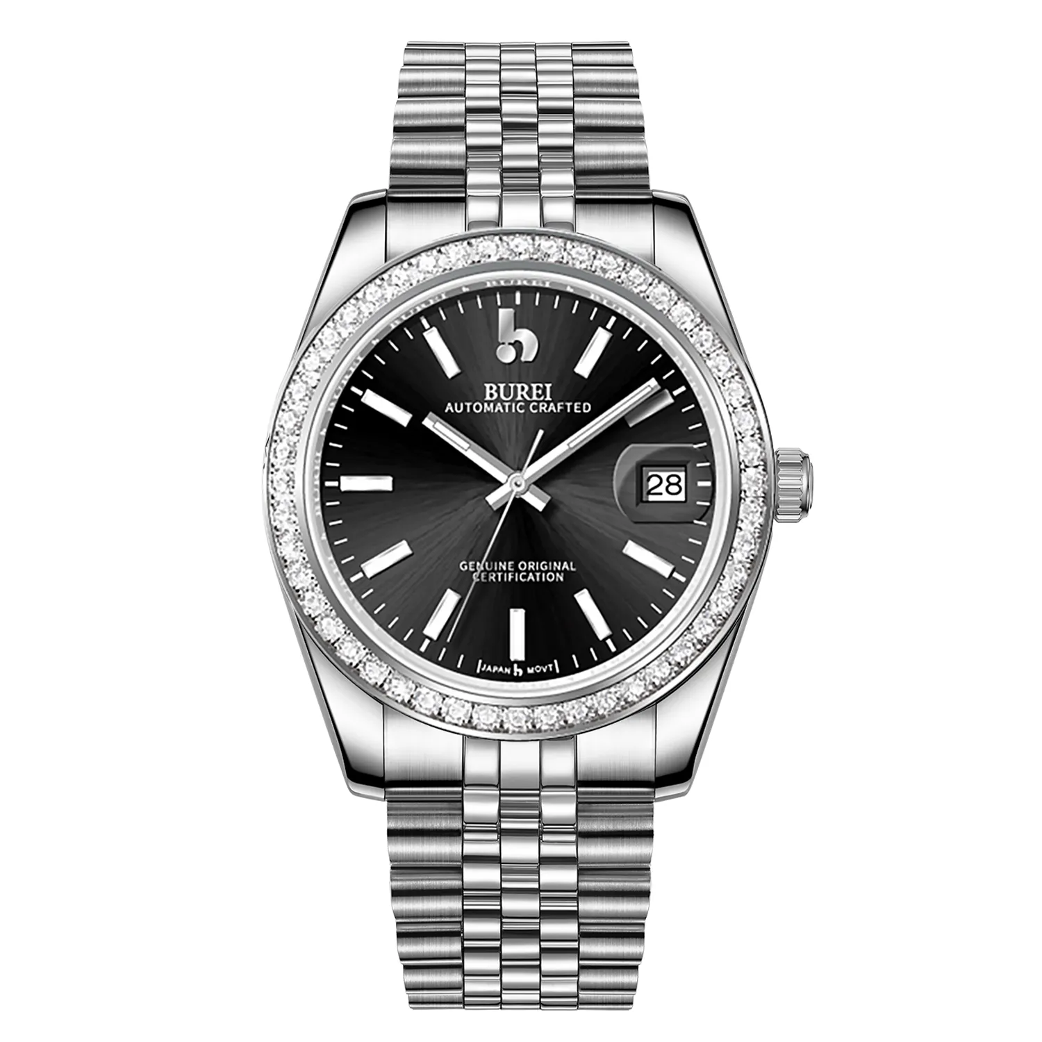 BUREI Luxury Automatic Watch 36mm, Fashion Waterproof Mechanical Watch, Adjustable Stainless Steel Two Tone Strap sold by Burei product image thumbnail 4