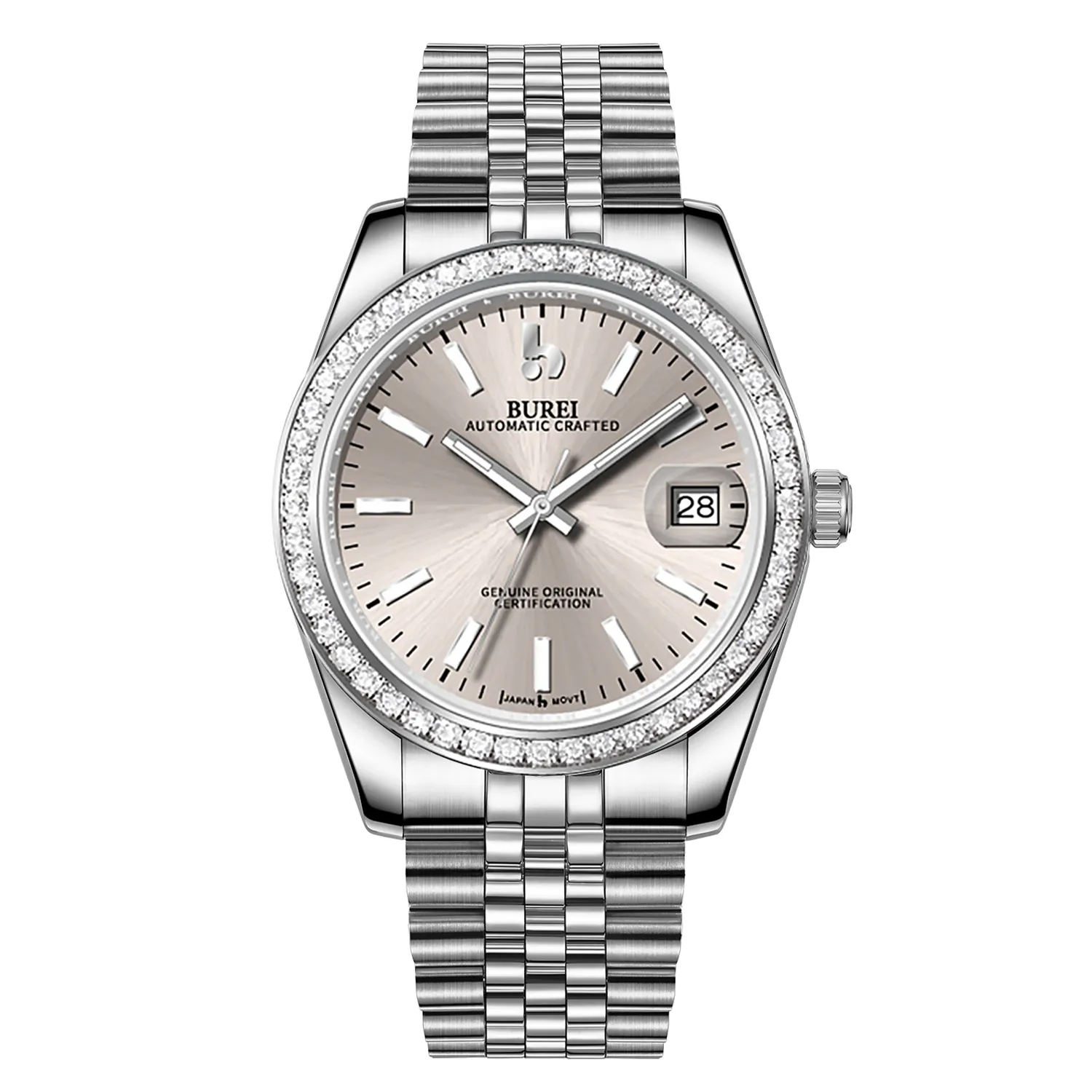 BUREI Luxury Automatic Watch 36mm, Fashion Waterproof Mechanical Watch, Adjustable Stainless Steel Two Tone Strap sold by Burei