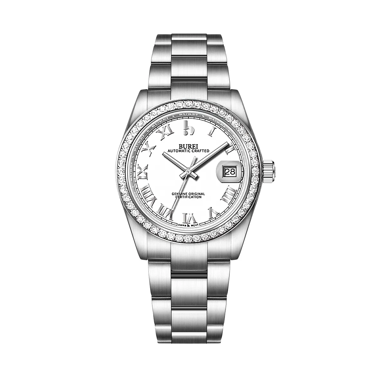 BUREI Luxury Automatic Watch 36mm, Fashion Waterproof Mechanical Watch, Adjustable Stainless Steel Two Tone Strap, Gift for Men sold by Burei